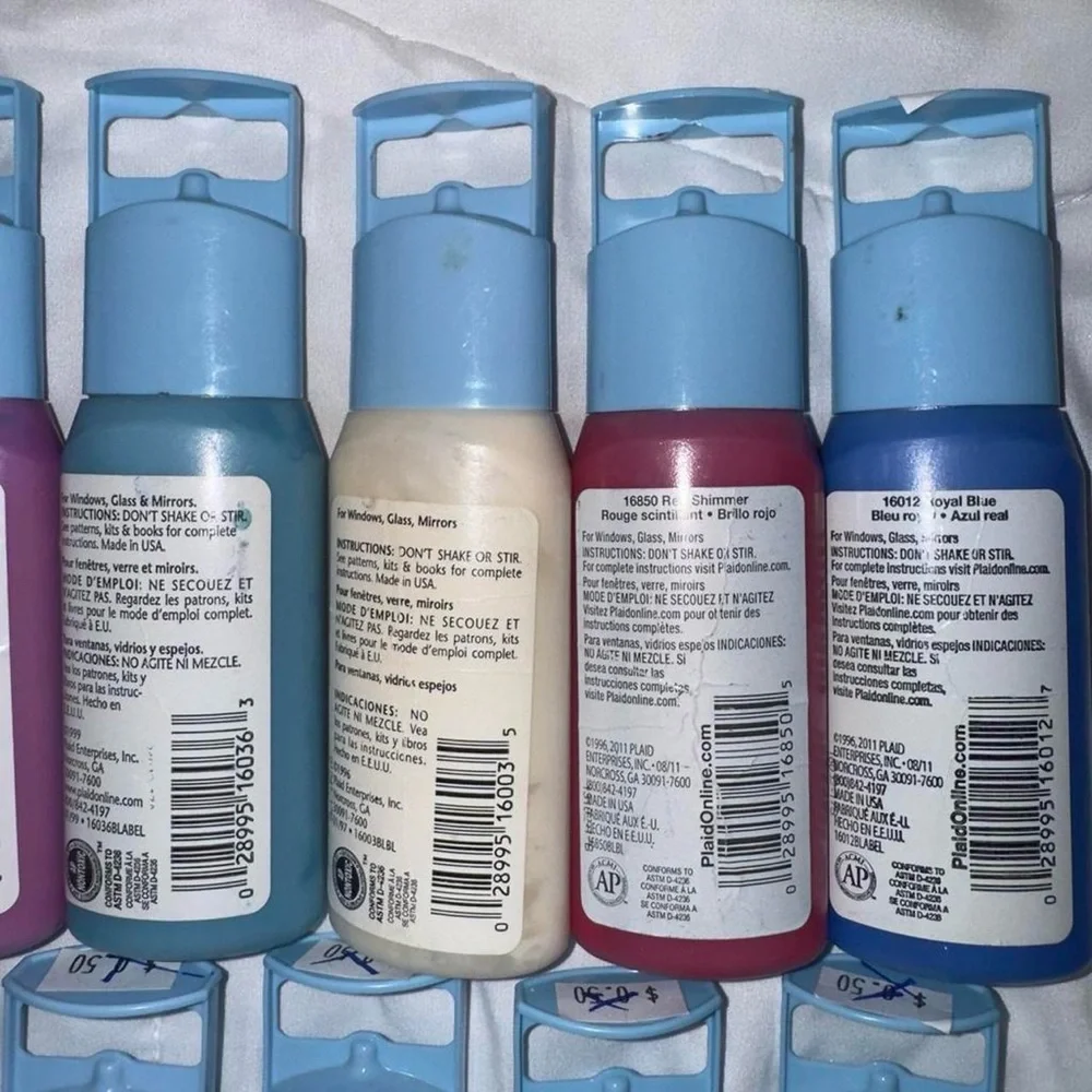 20 Bottles of Plaid Gallery Stained Glass Mirror Window Paint
